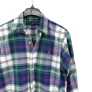 Ralph Lauren Mens Medium Pre-Owned Classic Fit Multi Plaid LS Button Down Shirt
